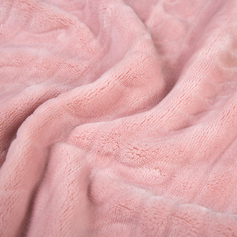 Flannel poileistir plain plain dhá thaobh dúbailte